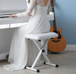 Imagen de BANCO DE PIANO PLEGABLE BLANCO