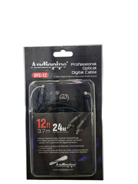Imagen de CABLE FIBRA OPTICA PARA AUDIO  3.6M CALIDAD A