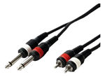 Imagen de CABLE ADAPTADOR SOUNDKING  2 RCA A 2 1/4" MONO 2 METROS