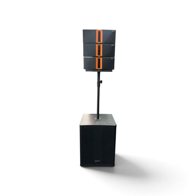 Imagen de SISTEMA LINE-ARRAY SUBWOOFER 18¨ + TORRE DSP 1000W RMS