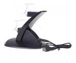 Imagen de Base Doble Dock Cargador Joystick Para Playstation Ps4 Led