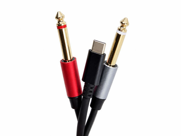 Imagen de CABLE ADAPTADOR LEXSEN 2 PLUG 1/4 A 1 USB-C