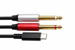 Imagen de CABLE ADAPTADOR LEXSEN 2 PLUG 1/4 A 1 USB-C