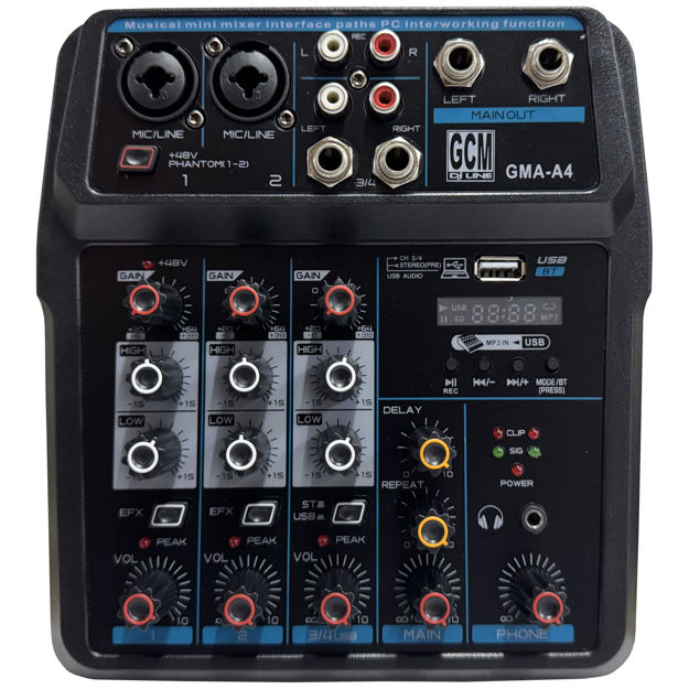Imagen de MEZCLADORA DE AUDIO DIGITAL PROFESIONAL PARA DJ, DEBRA V4, CONSOLA DE GRABACIÓN DE 4 CANALES CON TAR