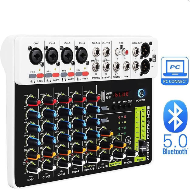 Imagen de MEZCLADOR DE AUDIO PROFESIONAL PARA DJ/CONSOLA DE AUDIO, ALTAVOZ, MEZCLADOR DE SONIDO DIGITAL