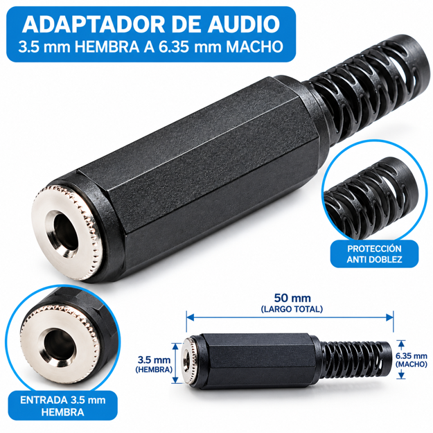 Imagen de Conector Jack 3.5 Hembra Soldar Stereo O Mono X 4 Unidades
