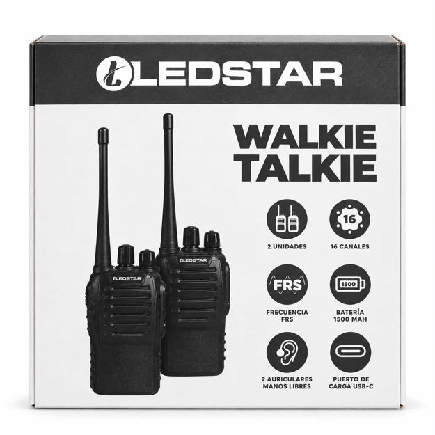 Imagen de Kit de 2 Walkie-Talkies LEDSTAR