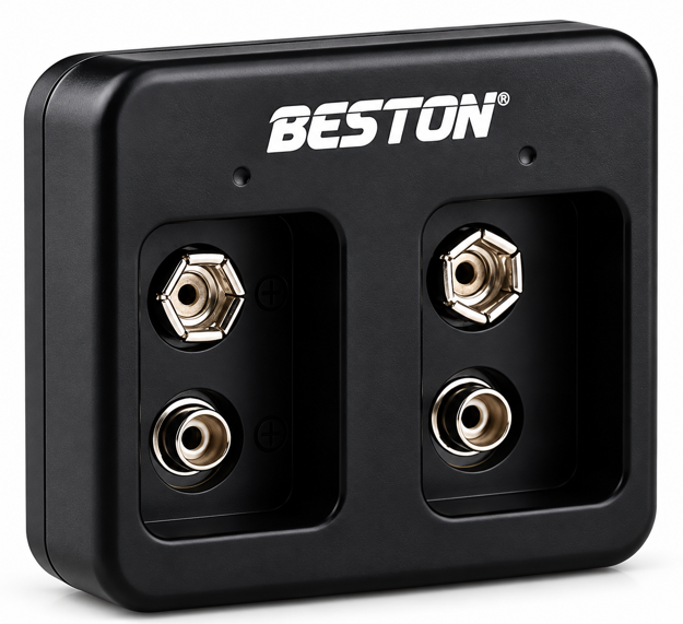 Imagen de CARGADOR INTELIGENTE PARA 2 BATERIA PILA 9V RECARGABLE INCLUYE CABLE
