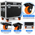 Imagen de Rueda para Rack Case Anvil con freno REFORZADA PROFESIONAL Super Resistentes