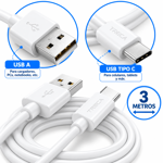 Imagen de CABLE CARGA RAPIDA USB A TYPE-C 3M TREQA